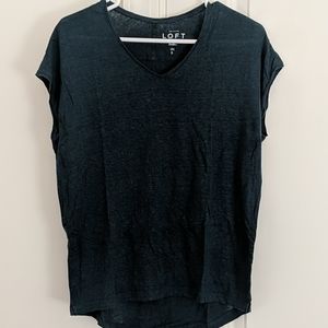 Loft Forest Green Linen Shirt